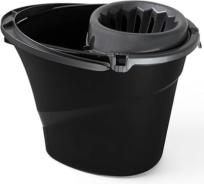 Plastic Mop Bucket 14 Litre Large & Small Area Cleaning Floor Mop Bucket