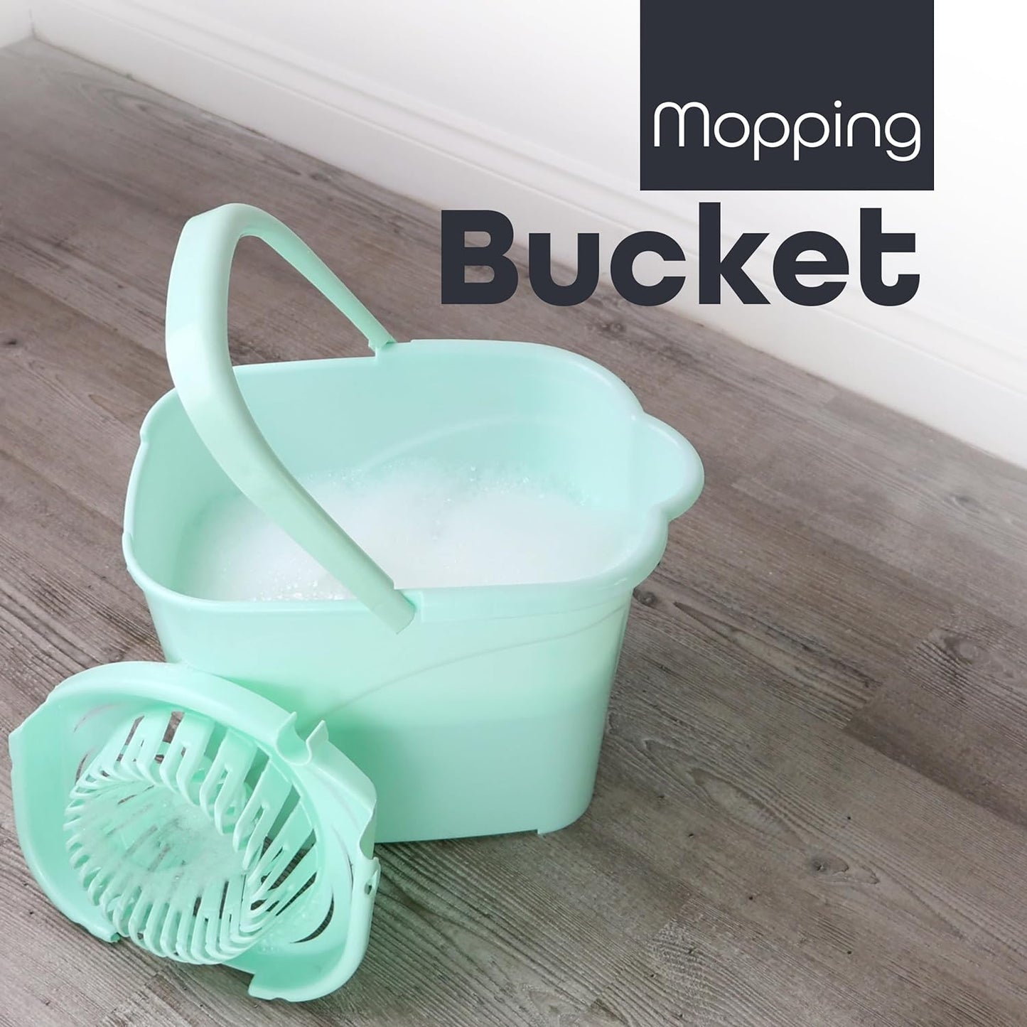 Wringer Mop Bucket Lightweight & Portable Floor Mess-Free Pouring