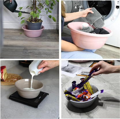 6 Pcs Plastic Bowls Nesting Mixing Bowl Set Space Saving Variety Of Sizes