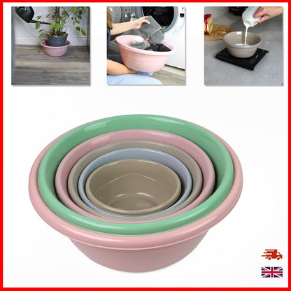 6 Pcs Plastic Bowls Nesting Mixing Bowl Set Space Saving Variety Of Sizes