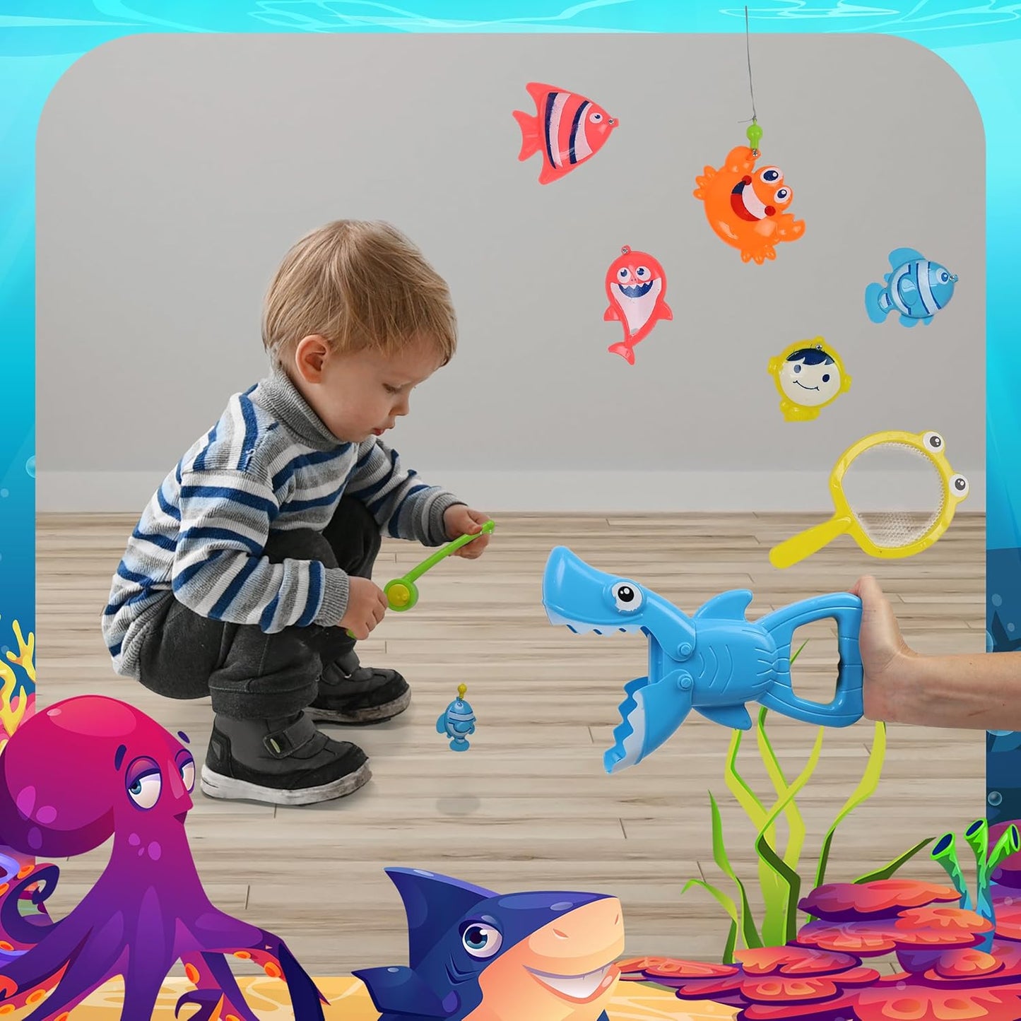 Premium Shark Kids Playset Ideal For Imaginative For Toddlers Playing Toys