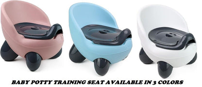 Toilet Training Seat with Non Slip Feet Splash Guard High Back Seat & Removable