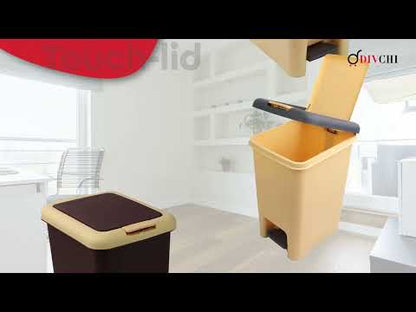 Kitchen Trash Can with Pedal - Wastebasket for Home, Office, Bathroom and Bedroom - Garbage Bin with Lid and Liner