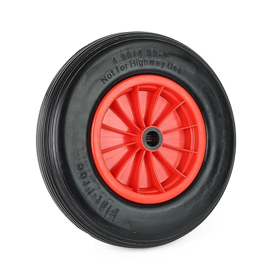 Pneumatic Wheel Air Filled Tires 4.8/4-8" Heavy-duty Replacement Wheels For Wheelbarrows, Hand Truck, Utility Cart, Garden Cart, Buggies