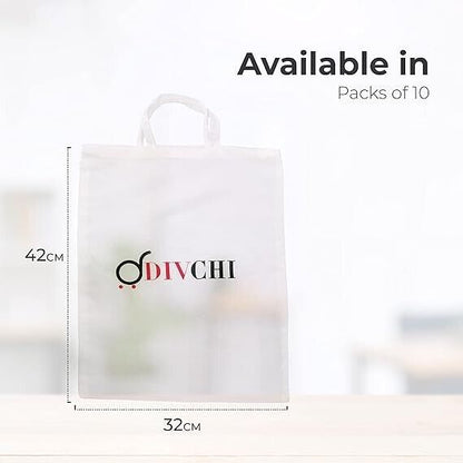 10 Pack Roto Cotton Shopping Tote Bag Reusable Natural Bag