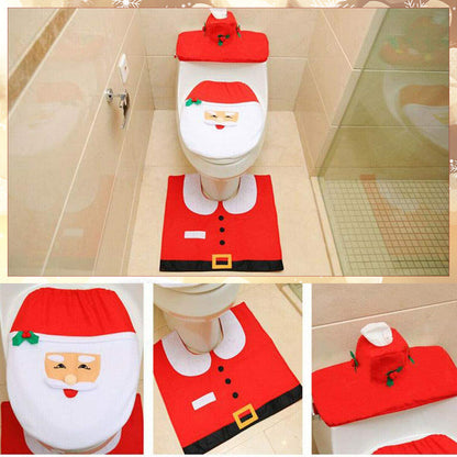 3 PCS CHRISTMAS SEAT COVER PERFECT XMAS HOME DECOR