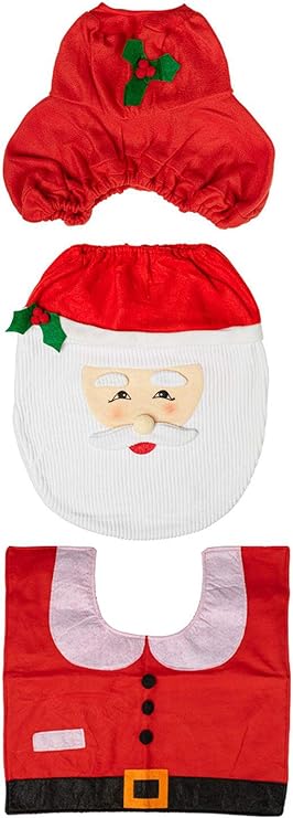 3 PCS CHRISTMAS SEAT COVER PERFECT XMAS HOME DECOR