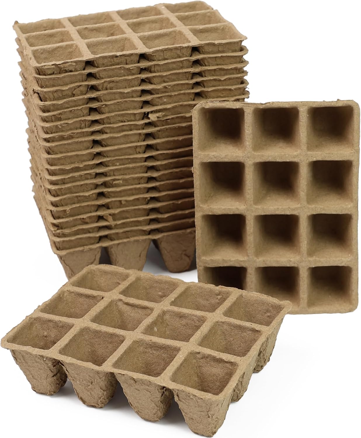 DIVCHI Seedling Trays Seed Trays Biodegradable Seedling Pots And Trays Plant Pots Seedling Germination Trays Planting Tray Kit For Indoor Outdoor