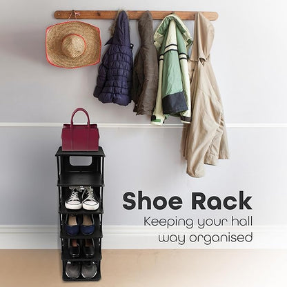 Shoe Rack 5 Tier Vertical Holder Stand Space-Saving Narrow Footwear Organiser Shelves