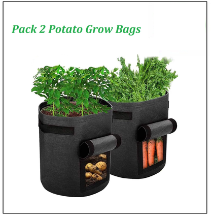 2X 10 Gallon Potato Grow Planter Bags Perfect for growing  all types of vegetable