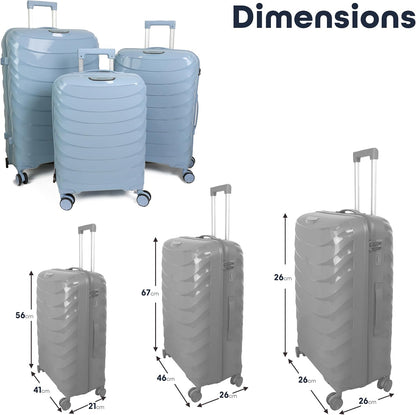 DIVCHI Luggage Sets 3 Piece Hard Shell Expandable Suitcases Lightweight Travel Trolley Suitcase with Spinner Wheels TSA Lock Telescopic Handle