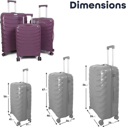 DIVCHI Luggage Sets 3 Piece Hard Shell Expandable Suitcases Lightweight Travel Trolley Suitcase with Spinner Wheels TSA Lock Telescopic Handle