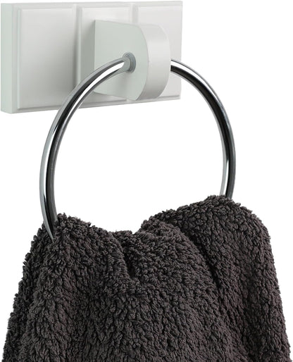 Towel Holder Black Chrome Plated Towel Rail Bath Towel Ring Wall Mounted For Kitchen Bathrooms Hand Towel Ring Accessories