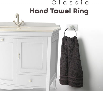 Towel Holder Black Chrome Plated Towel Rail Bath Towel Ring Wall Mounted For Kitchen Bathrooms Hand Towel Ring Accessories