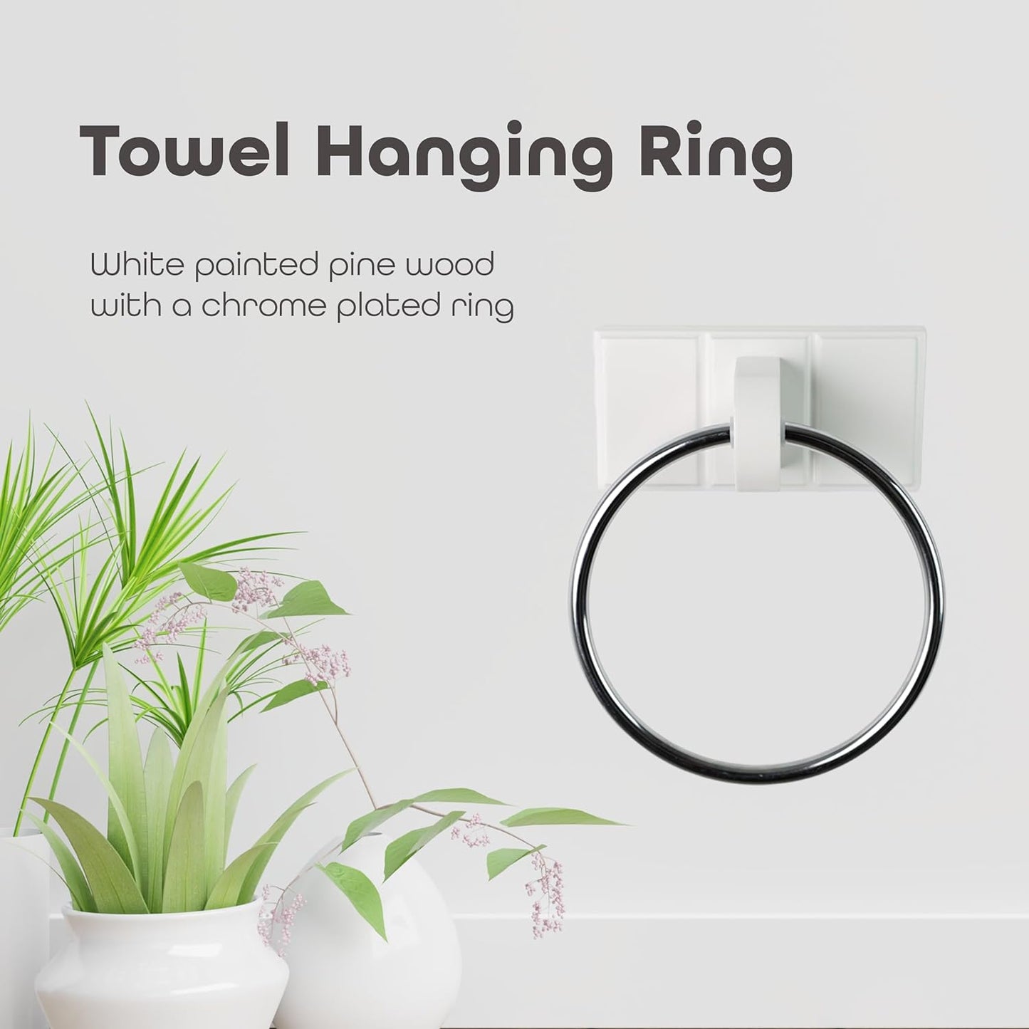 Towel Holder Black Chrome Plated Towel Rail Bath Towel Ring Wall Mounted For Kitchen Bathrooms Hand Towel Ring Accessories