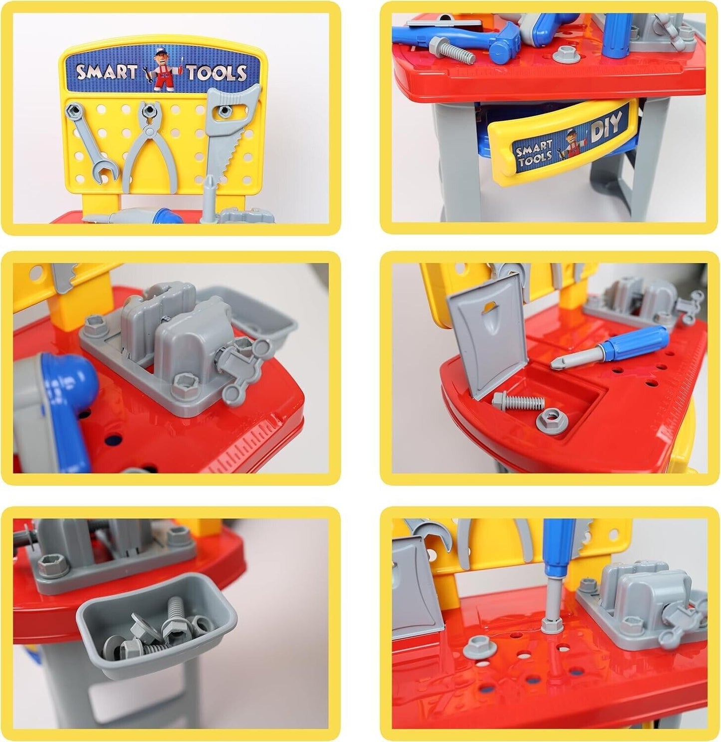 Playsets Kids Smart Tools Workbench Playset Toddlers Pretend Safe Material