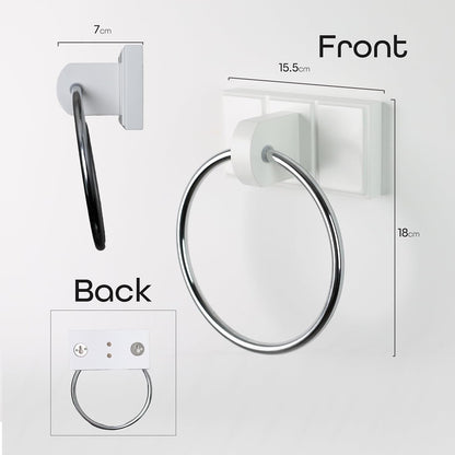 Towel Holder Black Chrome Plated Towel Rail Bath Towel Ring Wall Mounted For Kitchen Bathrooms Hand Towel Ring Accessories