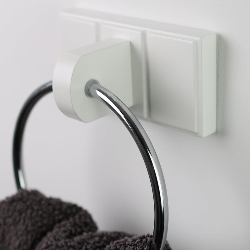 Towel Holder Black Chrome Plated Towel Rail Bath Towel Ring Wall Mounted For Kitchen Bathrooms Hand Towel Ring Accessories