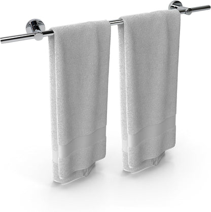 Towel Rail Wall Mounted Chrome Plated Single Bar For Bathroom Kitchen Home