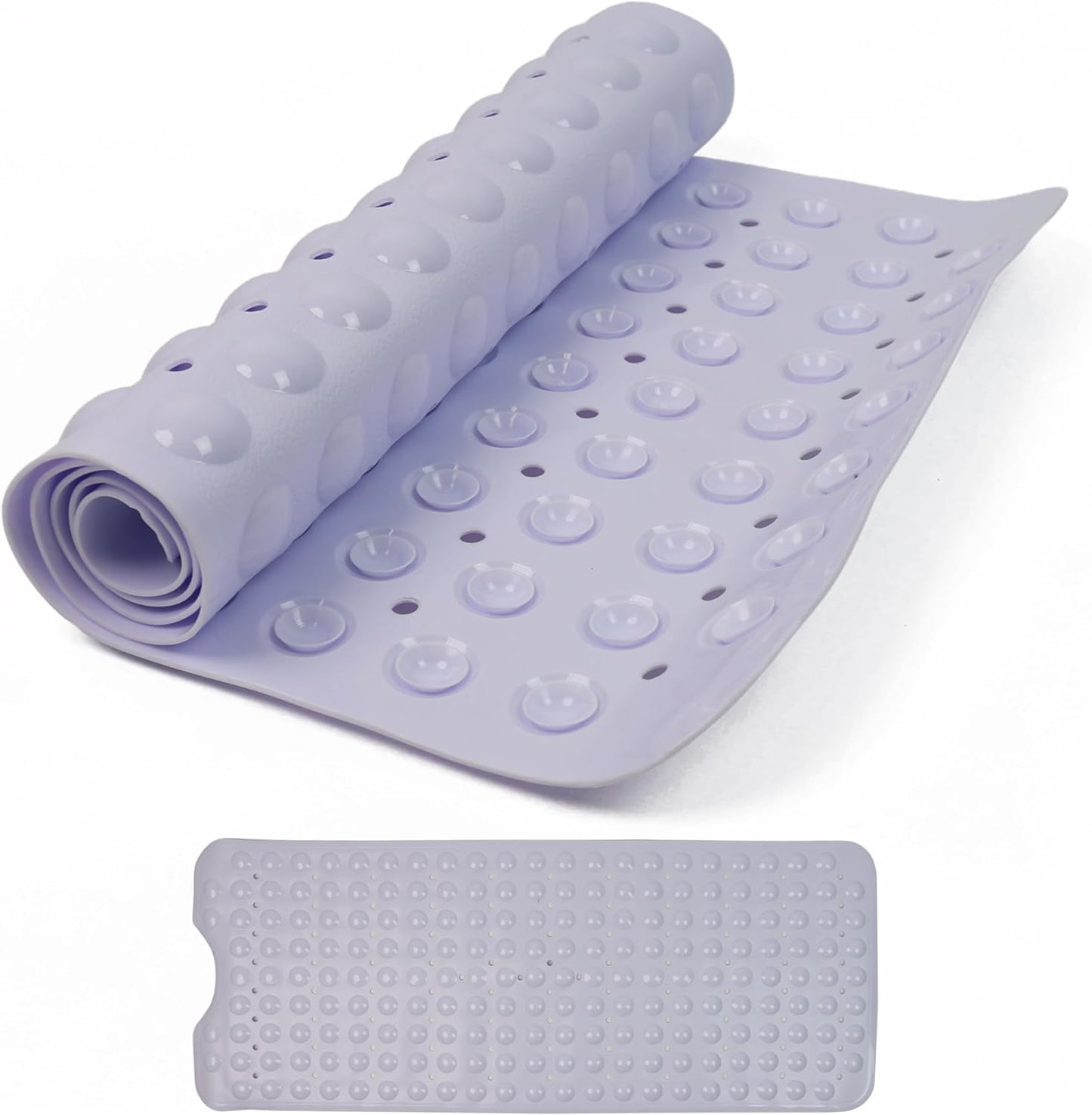 100 x 40 cm Shower Bath Mat Non Slip Anti Mould & Mildew With Strong Suction Cups Grip And Drain Holes