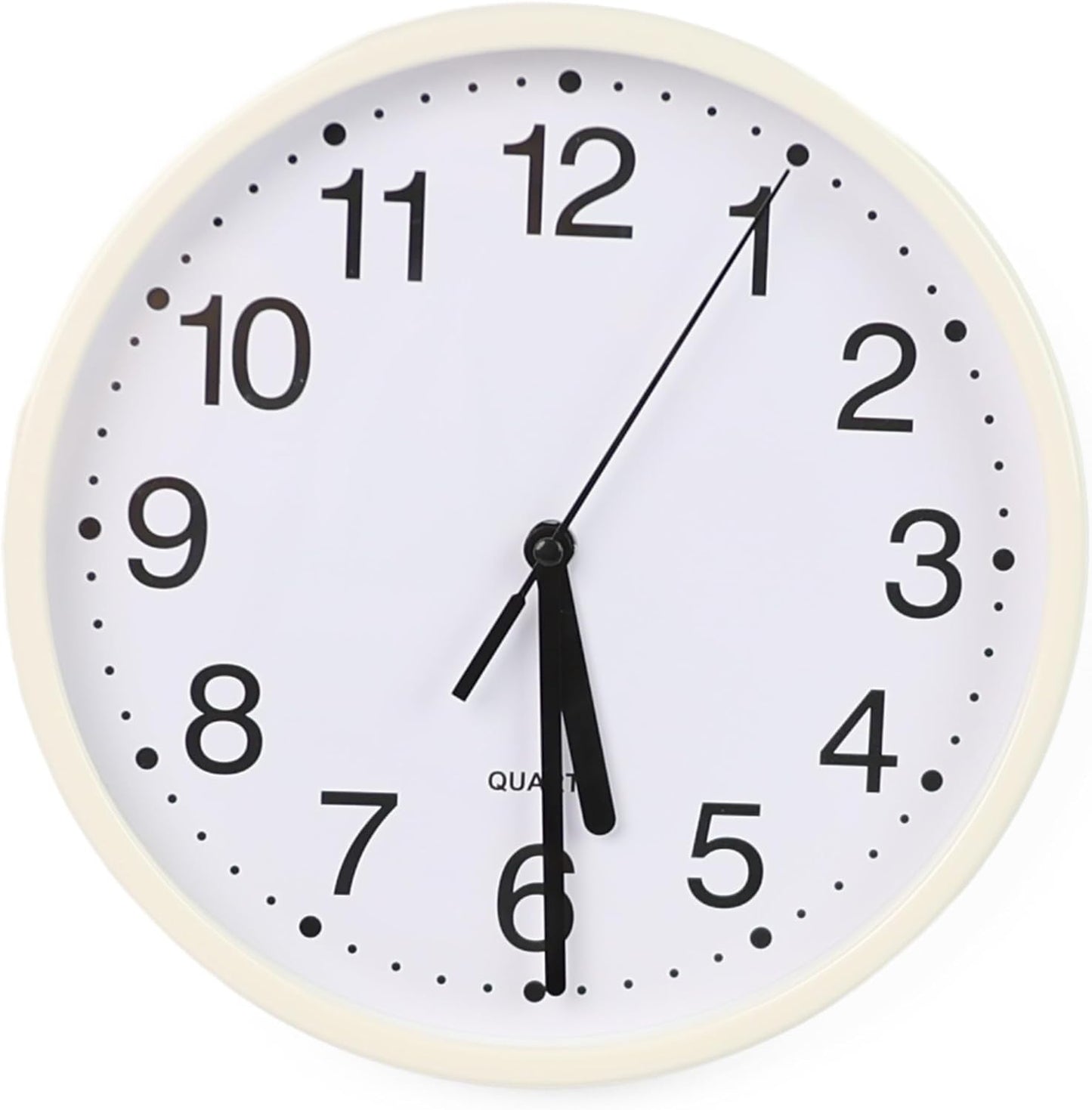 Wall Clock Silent & Non- Ticking w/ Modern Battery Operated Digital Quiet Sweep