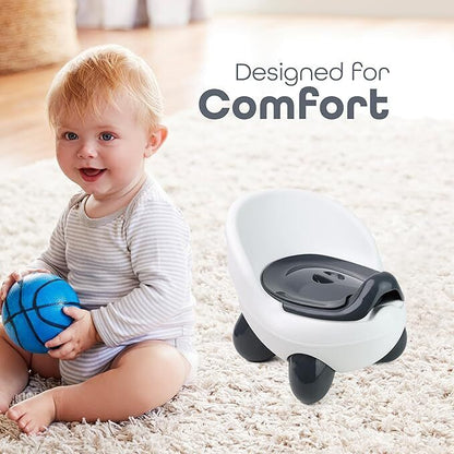 Toilet Training Seat with Non Slip Feet Splash Guard High Back Seat & Removable