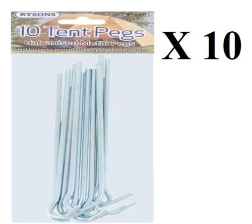 Metal Tent Pegs For Camping Gazebo Ground Sheet New Galvanized 10x20x30x40x50x100