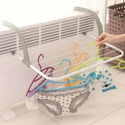 5 Bar Radiator Airer Adjustable Portable Foldable For Indoor Clothes Laundry Dryer