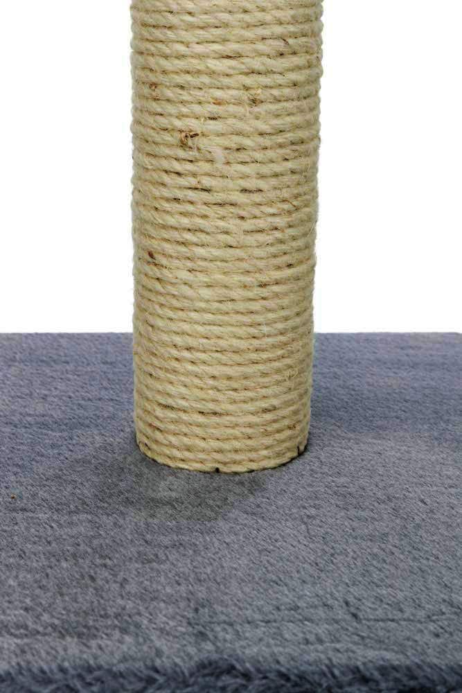 DIVCHI 16" Tall Big Cat Scratching Post 40 cm, Natural Sisal Pole and Carpet Covered Heavy Base, Vertical Full Scratcher, platinum grey - Divchi