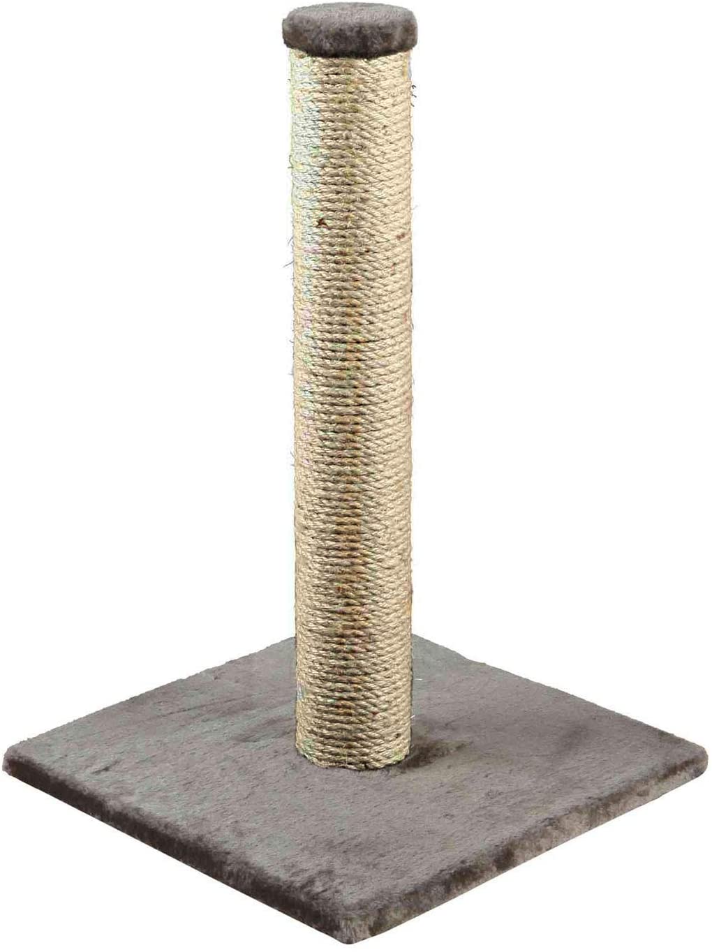 DIVCHI 16" Tall Big Cat Scratching Post 40 cm, Natural Sisal Pole and Carpet Covered Heavy Base, Vertical Full Scratcher, platinum grey - Divchi