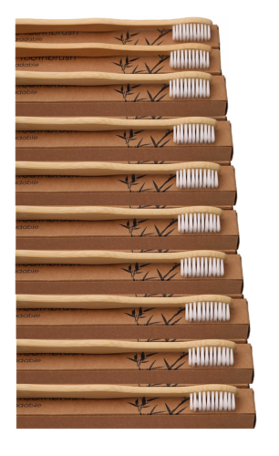 DIVCHI Bamboo Toothbrush, Wooden Toothbrushes, Biodegradable Eco Friendly Brush