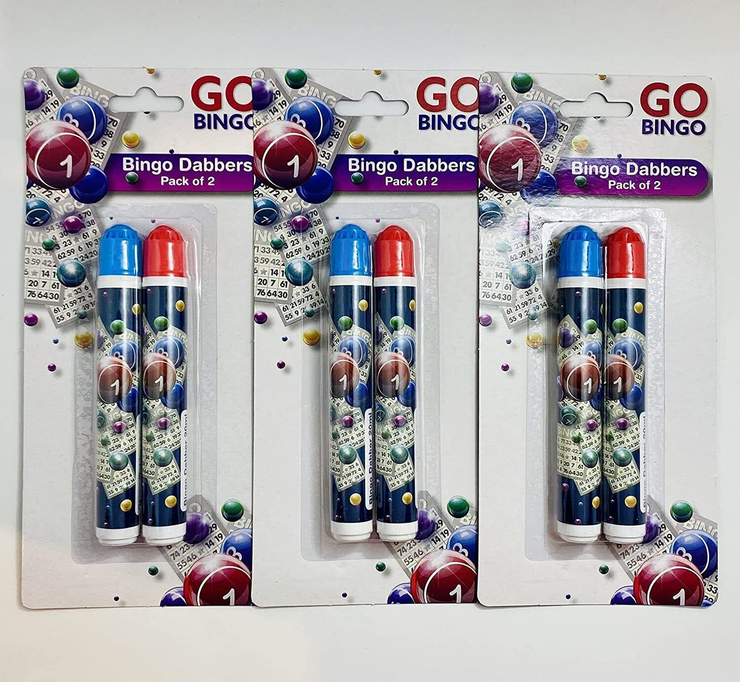 BINGO DABBERS MULTICOLOURED DABBERS DOT PENS NON GRIP PACK OF (1,2,3,4,5,6)