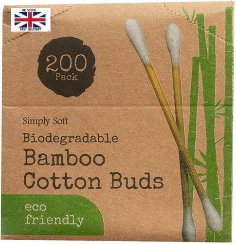 Bamboo Cotton Buds Wood Natural Biodegradable Eco Friendly Swabs Ear Buds