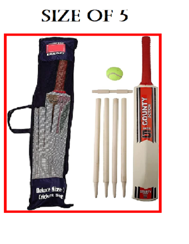 Size 3/5 Cricket Set in Mesh Carry Bag Suitable for approximate ages 8-12 years.