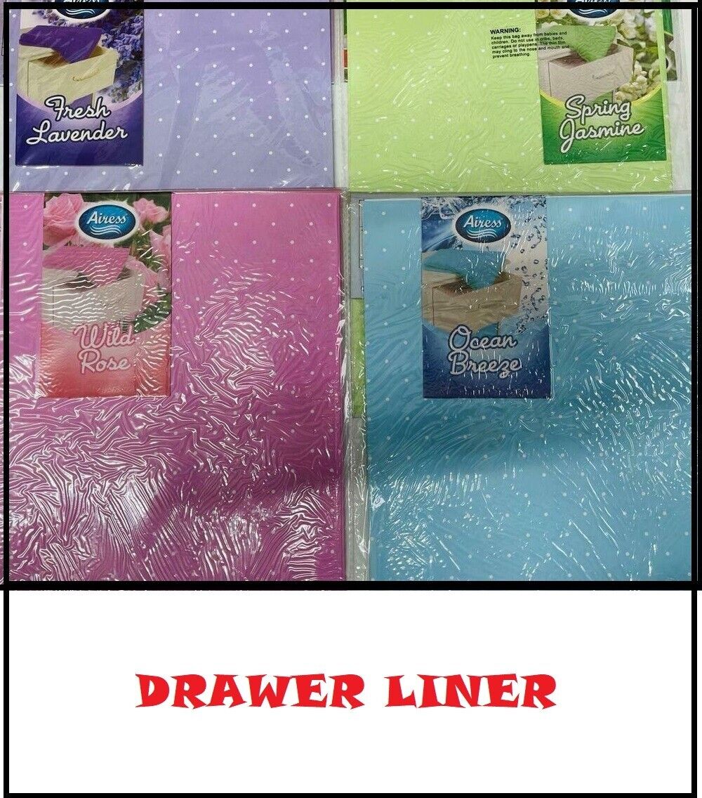 SCENTED DRAWER LINER AVAILABLE IN 4PACK (LAVENDER,OCEAN,JASMINE,ROSE)