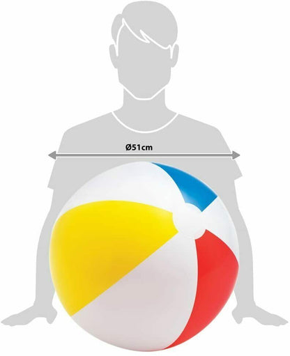 SIZE 20 / 50cm | INFLATABLE BEACH BALL | GLOSSY PANEL BALL.