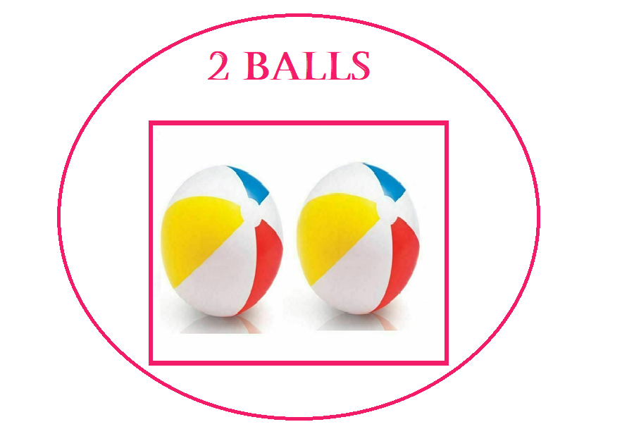 SIZE 20 / 50cm | INFLATABLE BEACH BALL | GLOSSY PANEL BALL.