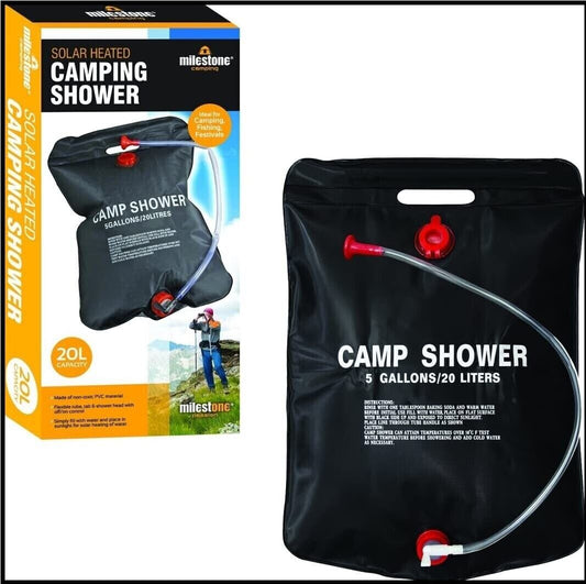 Milestone 20 Litres Camping Solar Shower -Black Item information Condition: New