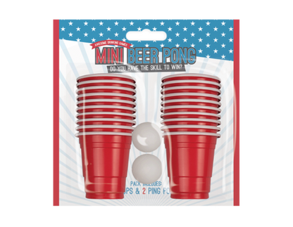 DIVCHI Mini Beer Pong Set 20 Pcs Red Cups - Fun Party Drinking Game for Xmas and Indoor Activities