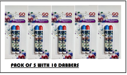 BINGO DABBERS MULTICOLOURED DABBERS DOT PENS NON GRIP PACK OF (1,2,3,4,5,6)