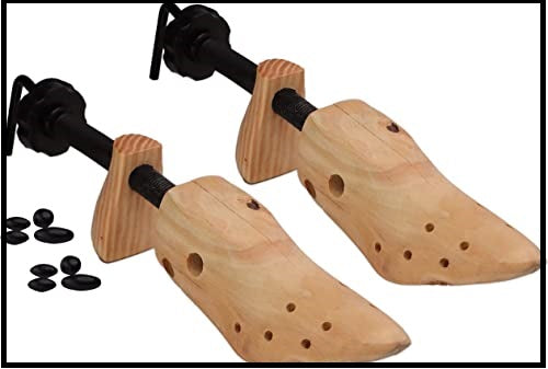 Shoe Stretcher Men And Women Shoe Widener Wooden Expander for Wide Feet (2 Pack)
