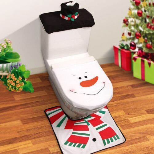 CHRISTMAS ITEMS TOILET SEAT COVERS CUTLERY DOOR MATS SET STORAGE BAGS XMAS PARTY