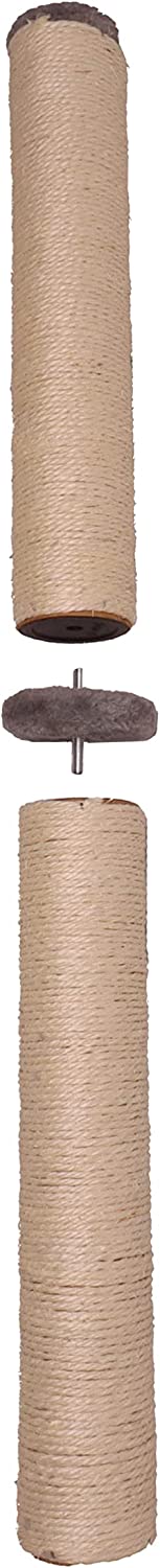 31" Inch Tall Big Cat Scratching Post 80 cm, Natural Sisal Pole and Carpet Covered Heavy Base, Vertical Full Scratcher,Platinum Grey