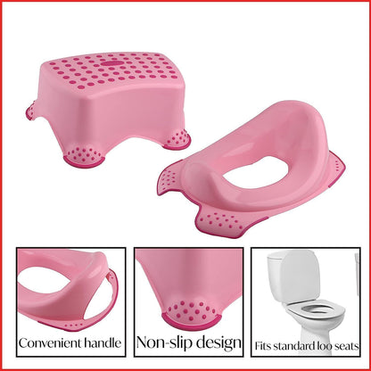 Toilet Training Kids Non Slip Up Step Stool Unisex for Safe Toddler Loo Potty Tr