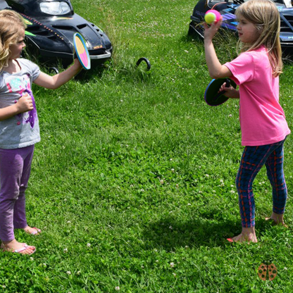 Toys Toss and Catch Paddle Game Toss Ball Sport Game, 1 Paddles and 1 Balls