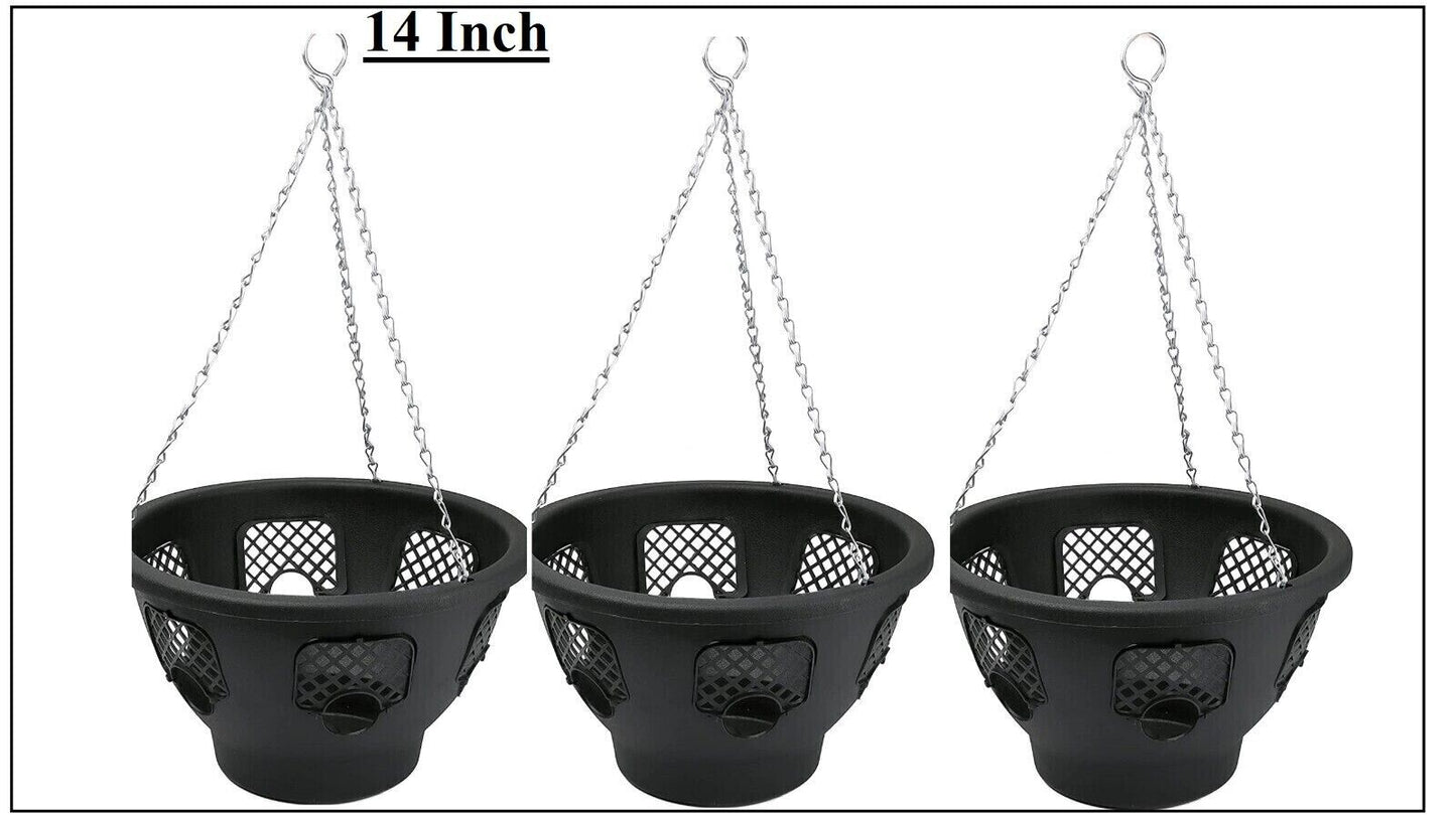 DIVCHI 14 Inch Hanging Basket Indoor Outdoor Balcony Patio