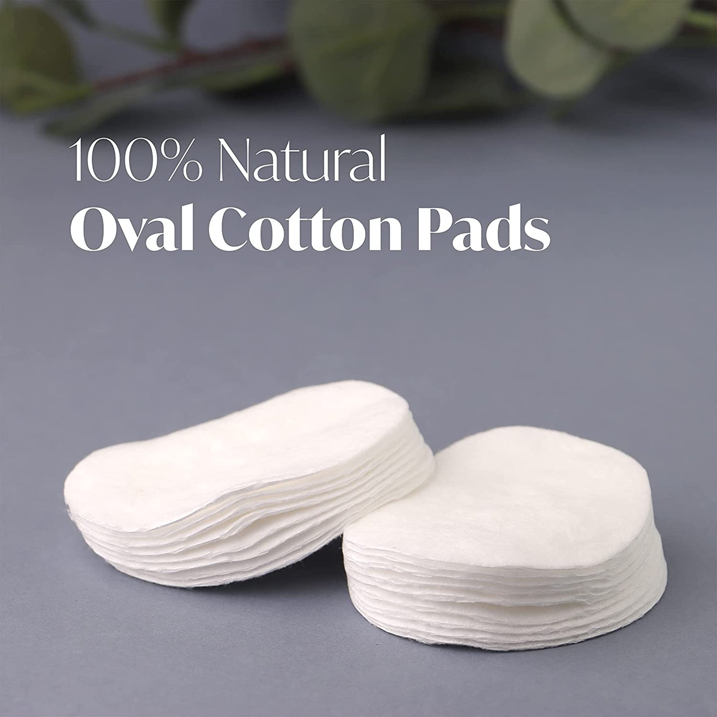 DIVCHI Oval Cotton Pads - 60 Pack for Face | Makeup Remover Pads, Hypoallergenic, Lint-Free | 100% Pure Cotton