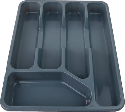 Cutlery Tray 5 Compartment PlasticnKitchen Drawer Organiser Rack Utensils Spoons