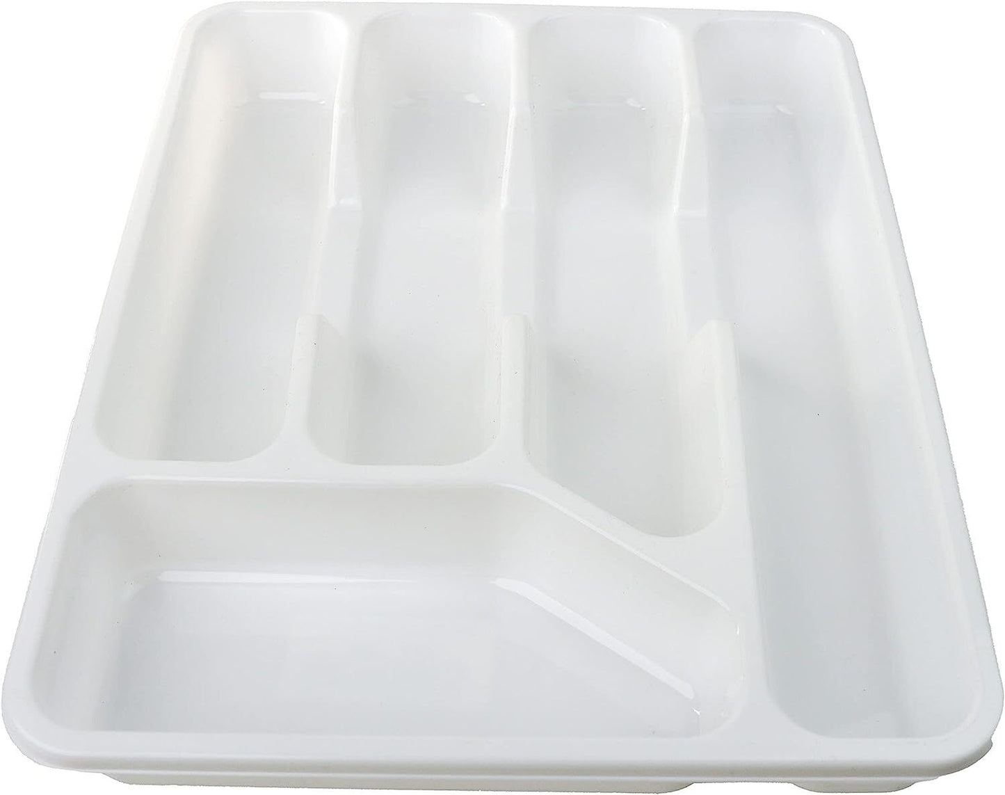 Cutlery Tray 5 Compartment PlasticnKitchen Drawer Organiser Rack Utensils Spoons