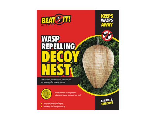 DECOY NEST Paper Wasp Simulated Wasp Deterrent Hanging- BEAT IT